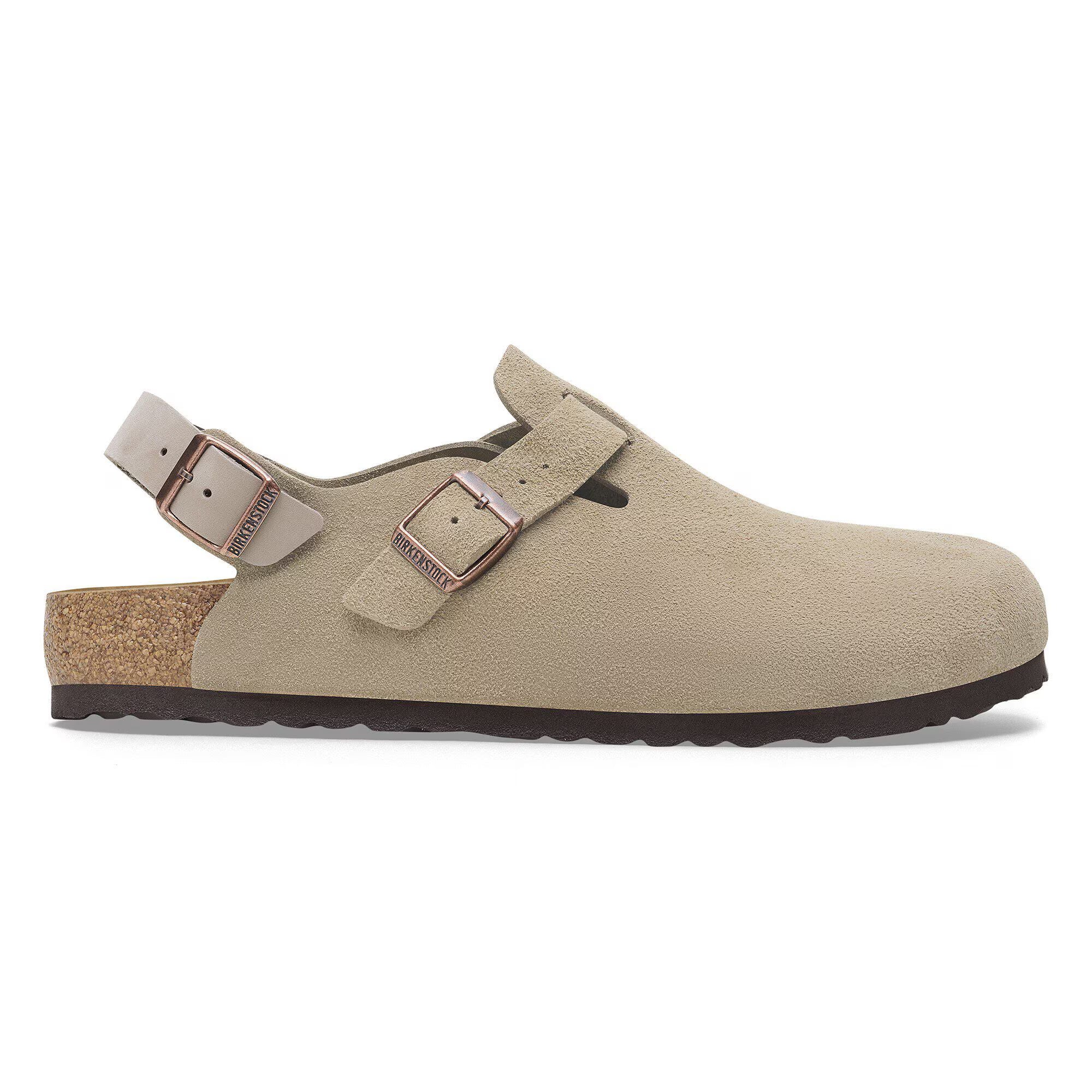 Tokio Taupe Suede Leather