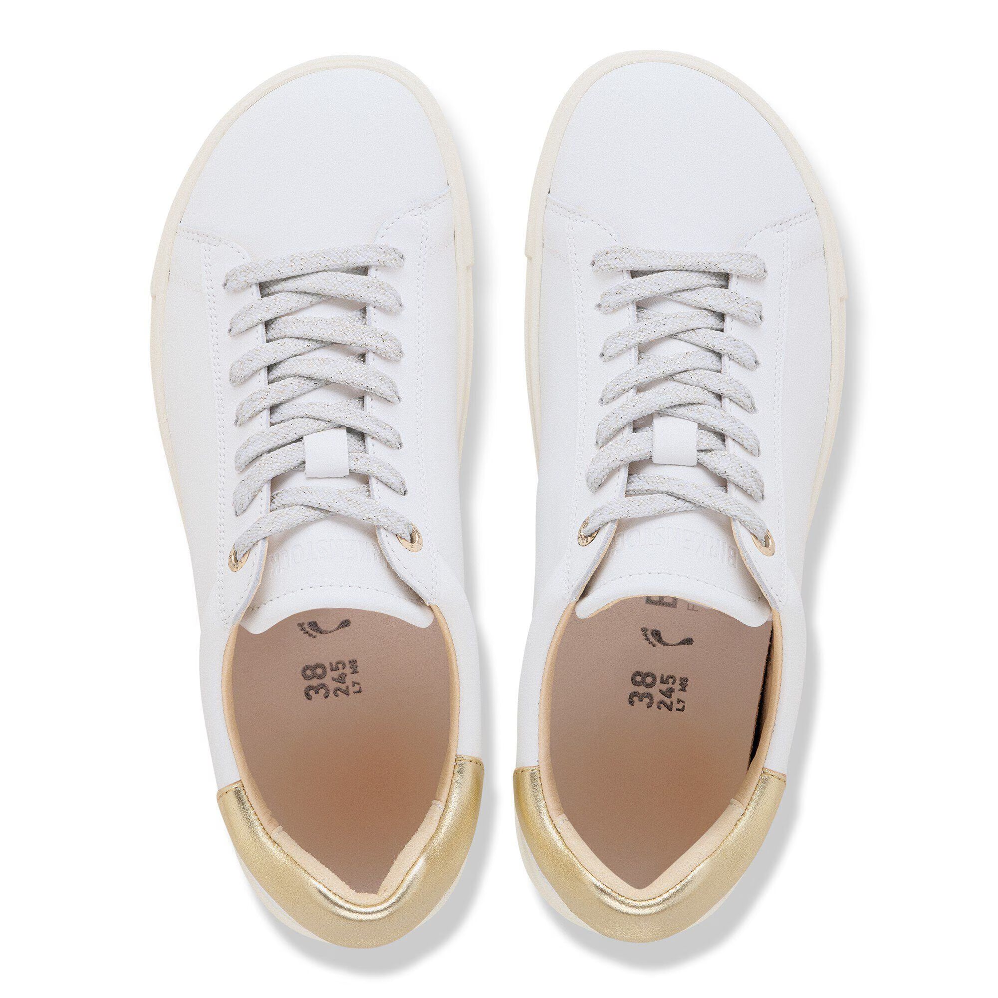 Bend Low White/Metallic Gold Smooth Leather