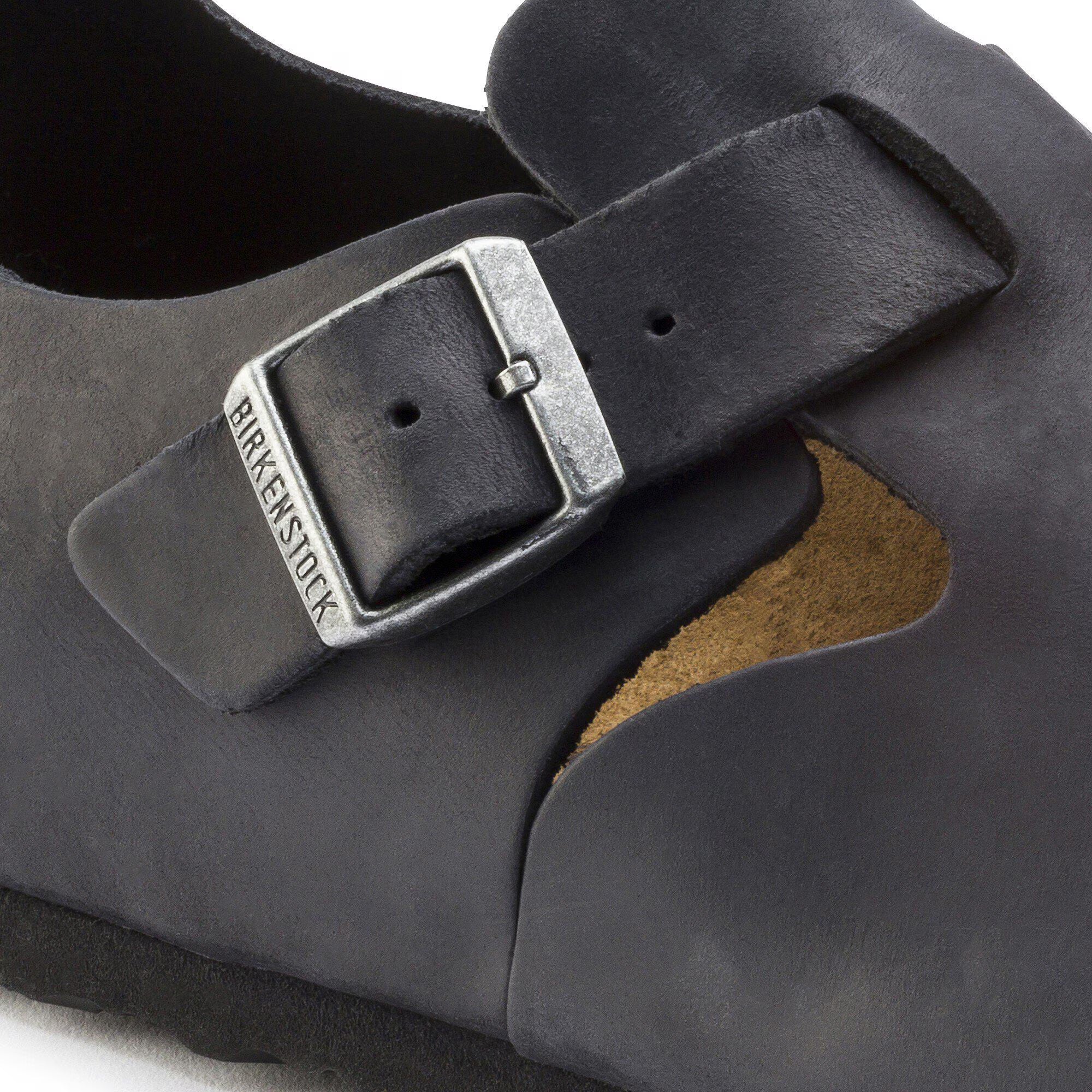 London Black Oiled Leather