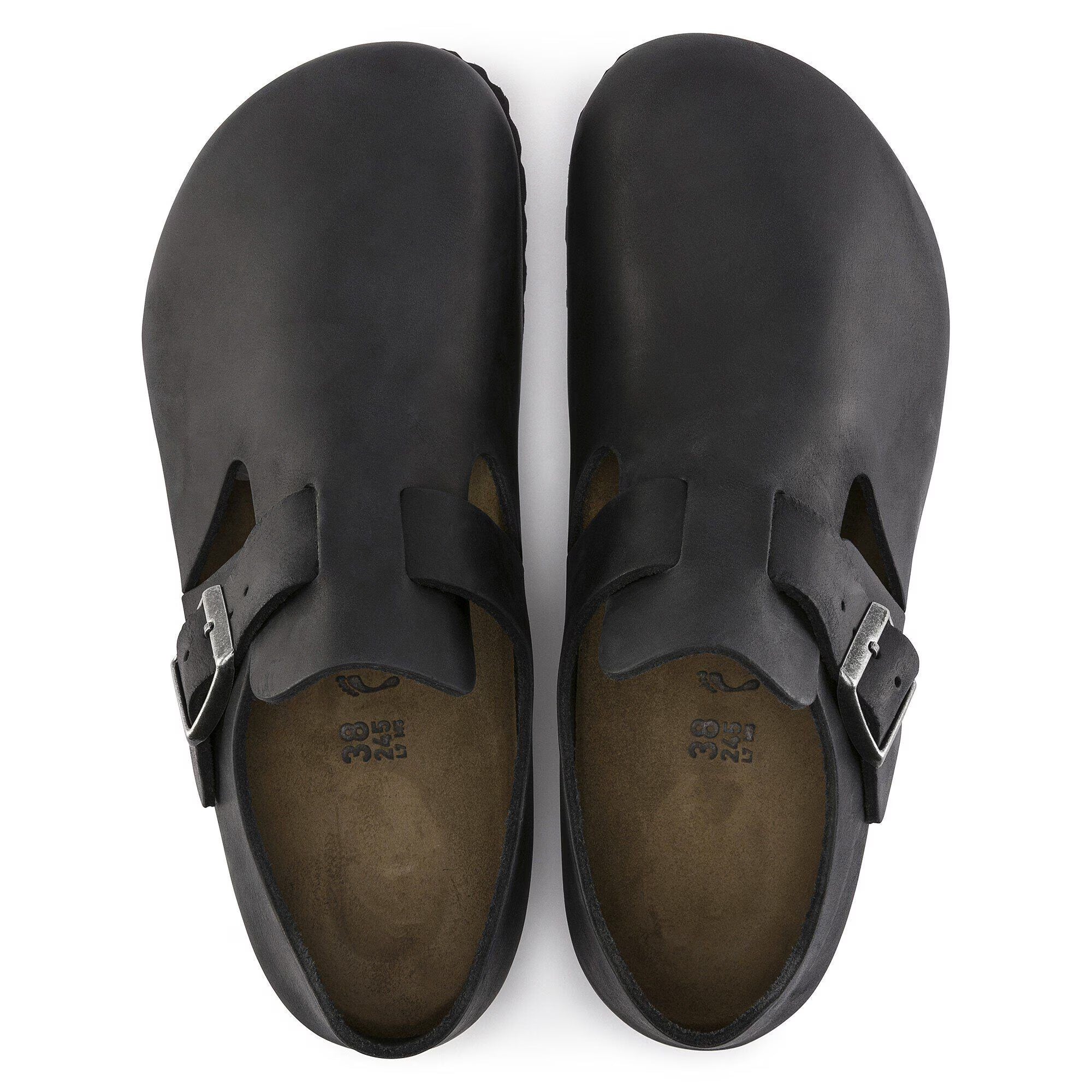 London Black Oiled Leather