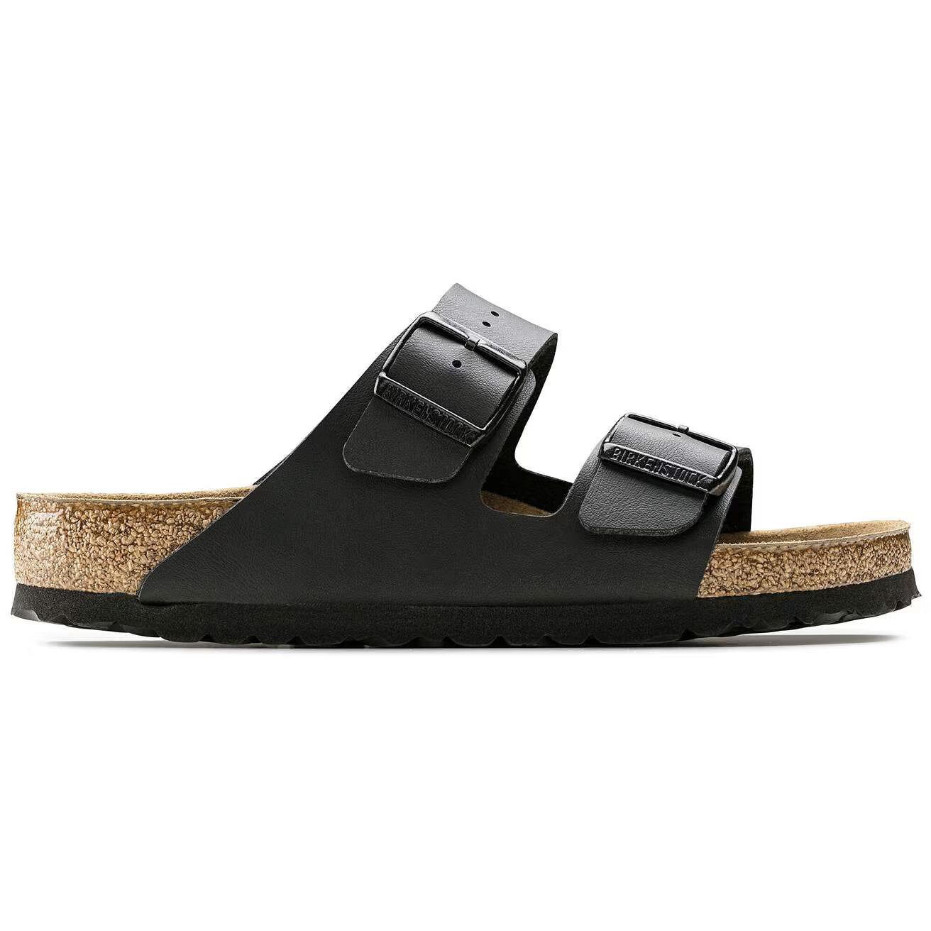 Arizona Soft Footbed Black Birko Flor with Black Buckle