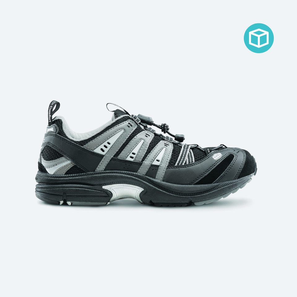 Dr Comfort Men's Performance Black-Grey