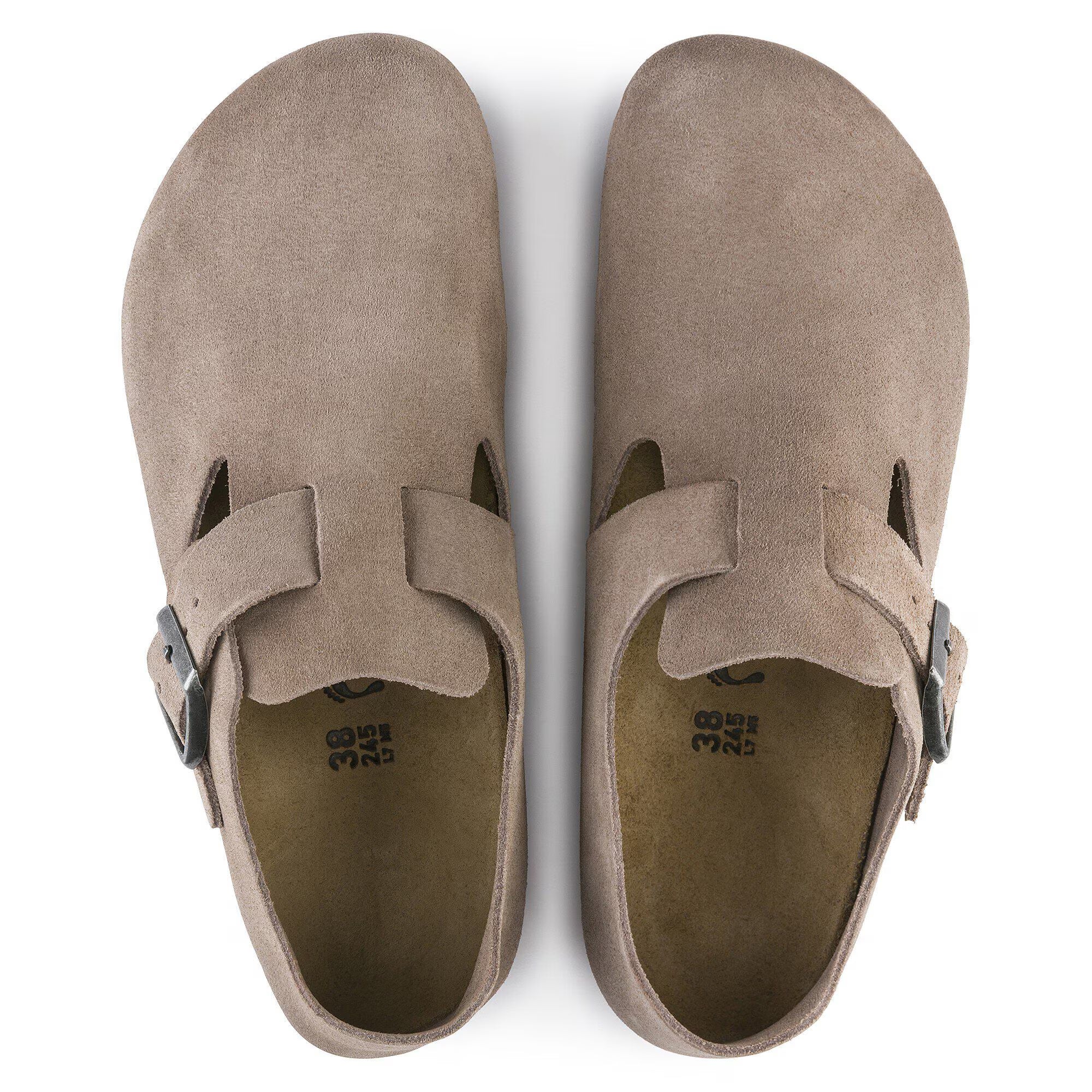 London Taupe Suede Leather