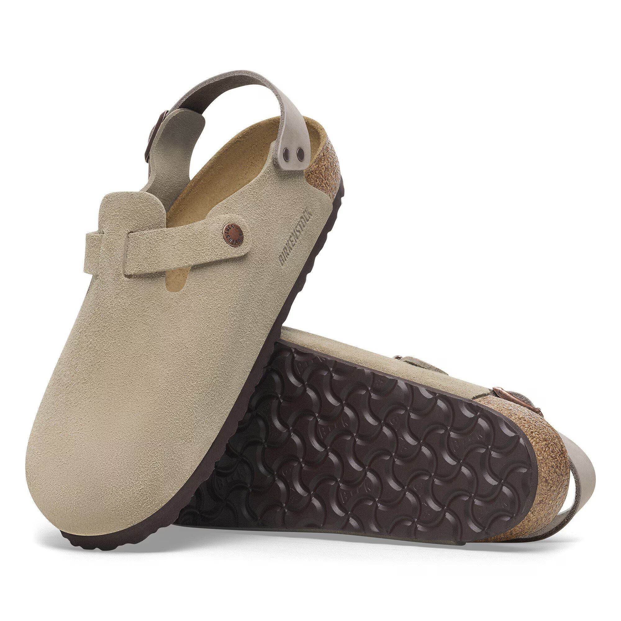 Tokio Taupe Suede Leather