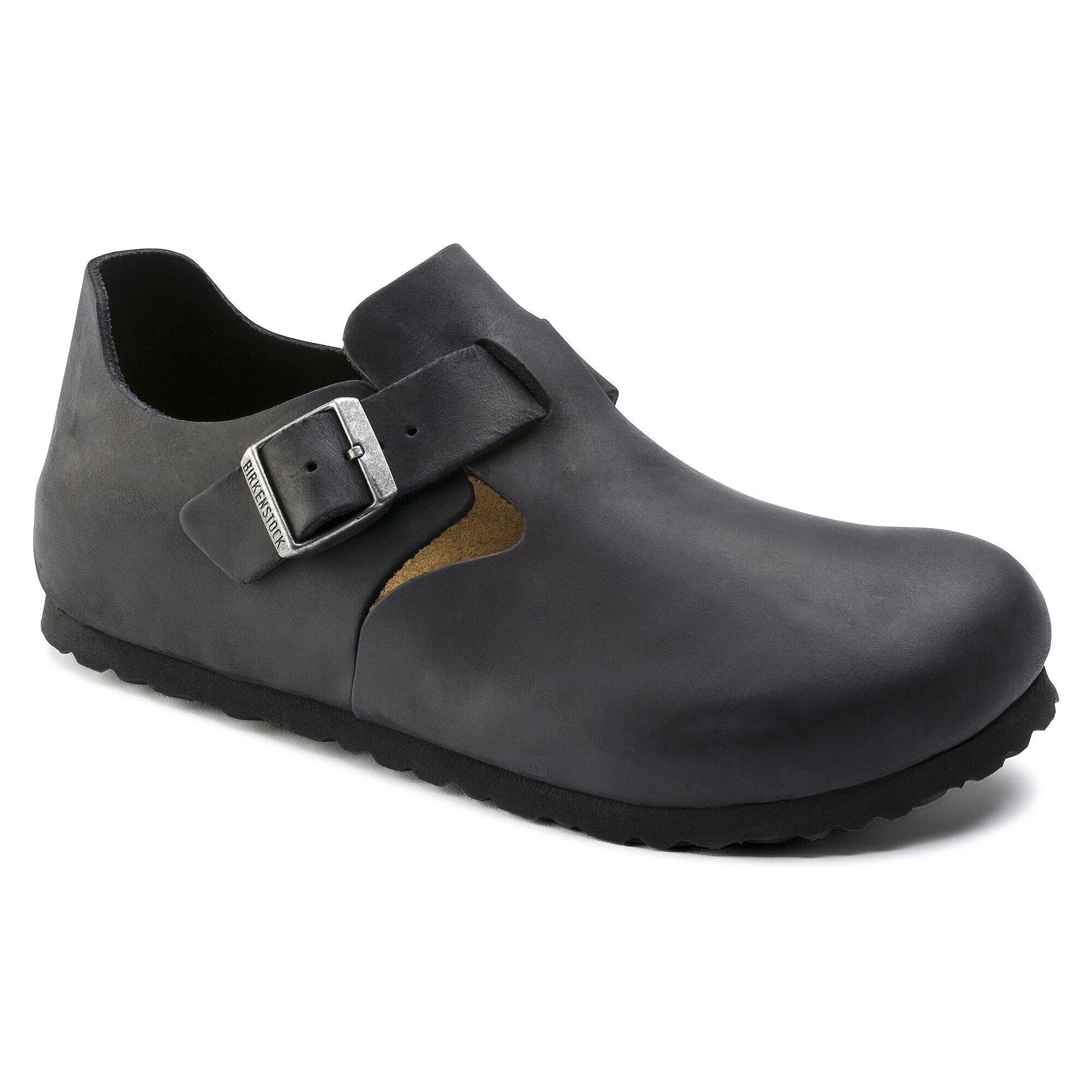 London Black Oiled Leather