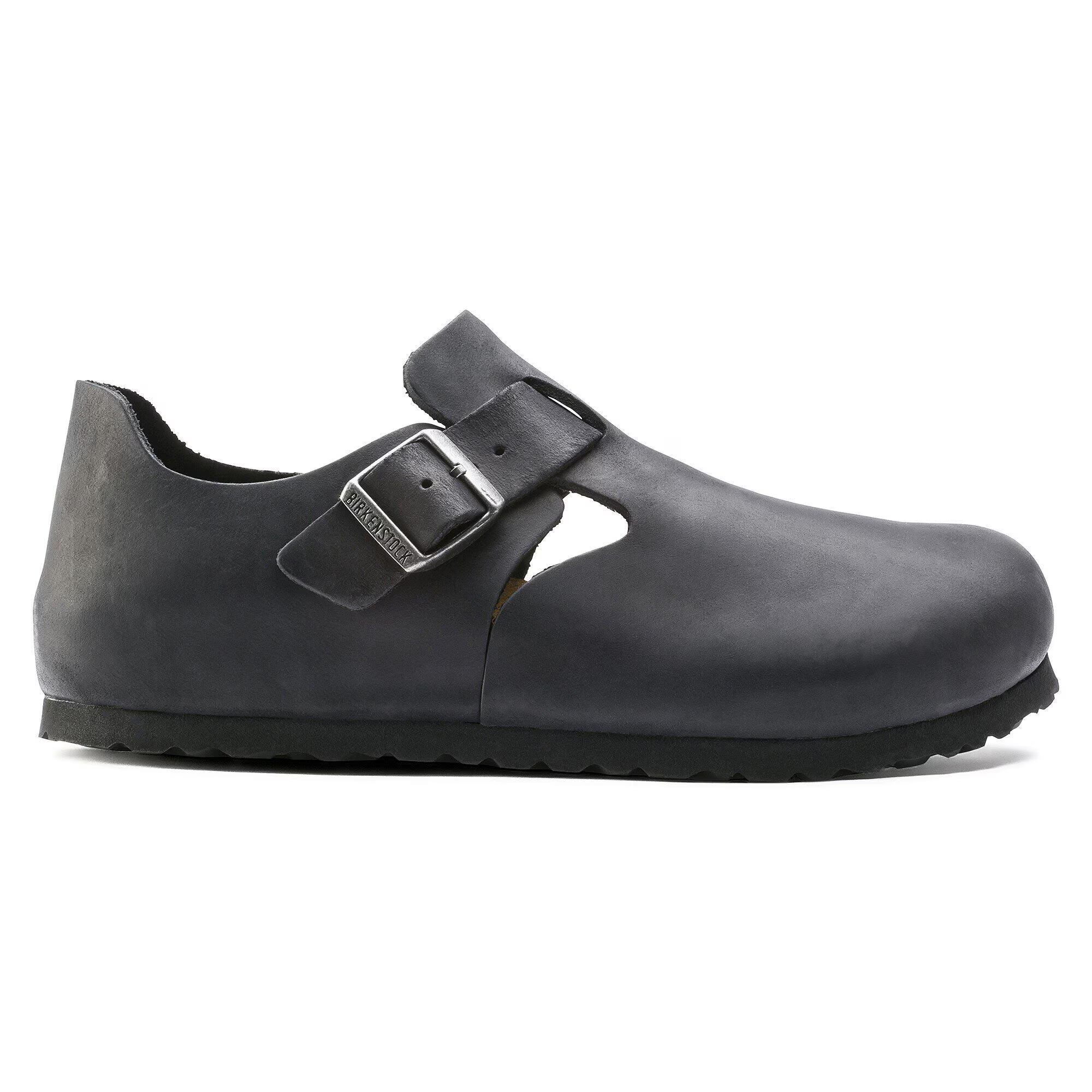 London Black Oiled Leather